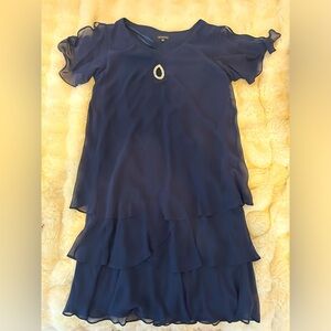 Marina Navy Blue Mini Dress, size 12, new with tags.